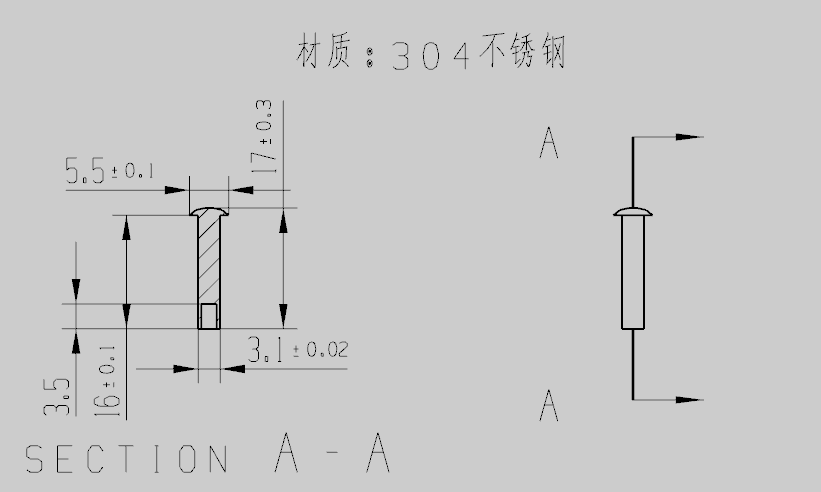 寻有专业做铆钉的加工厂，需求量目前有100k