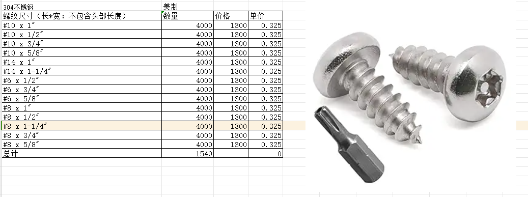 寻能做如图螺丝件加工厂，有很多款规格尺寸，大概有十三十四款