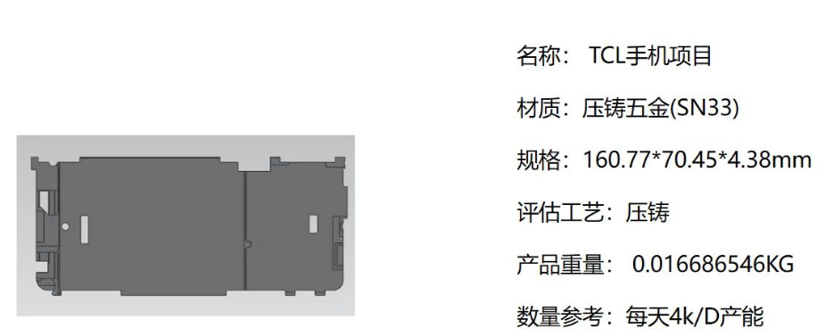 寻求压铸合作的加工厂，铝合金素材，日需求4千件，可以做半年的订单量