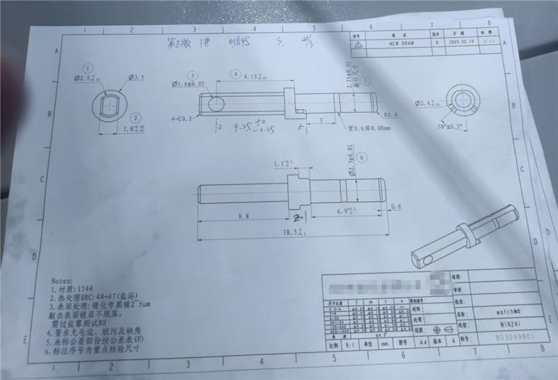 找走心机合作的加工厂，总订单量500k，分5批做，每批100k，材质是1144的