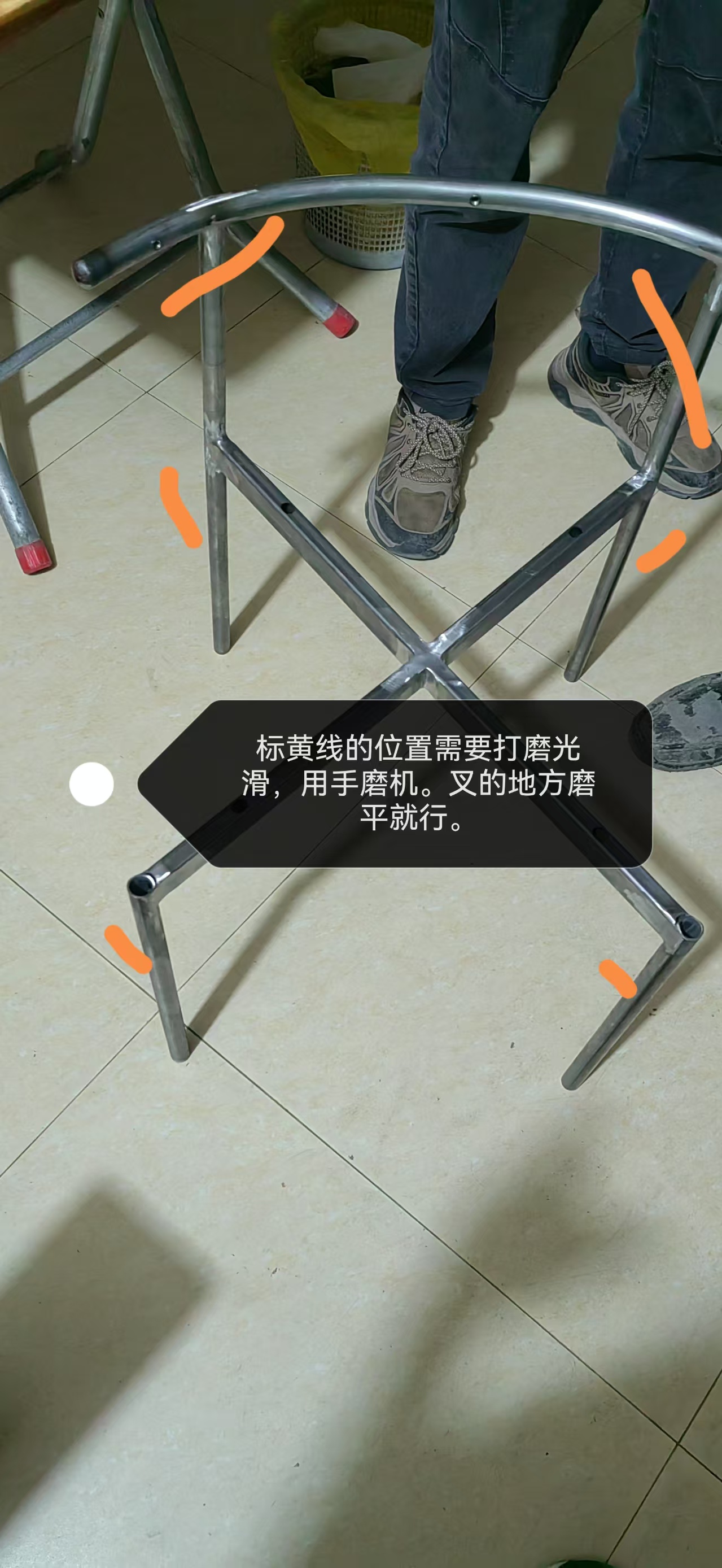 寻打磨加工厂，每个月5千左右，如图，不锈钢材质，标黄线的位置需要打磨光滑