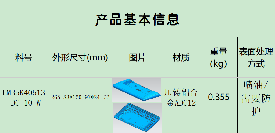 寻求喷油加工厂，MOQ10万件以上评估报价，材质是ADC12，铝合金压铸件，规格