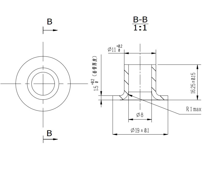 寻求做五金拉伸加工厂，需求按起订量报价，材质是DC04的，如图，是一款鸡眼